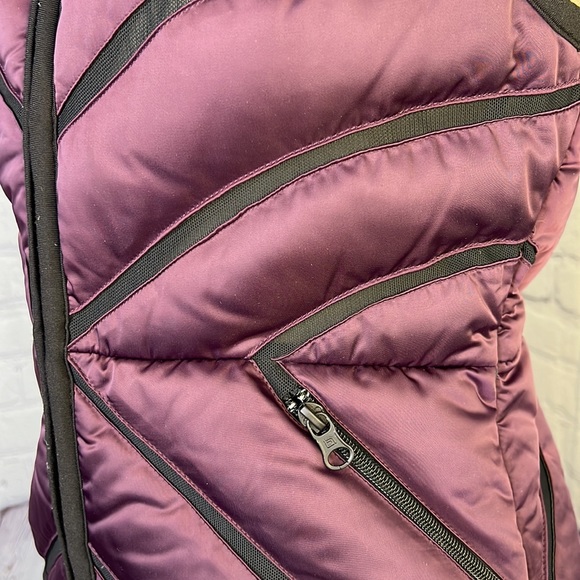 Blanc Noir: Silk like Purple puffy vest - Picture 3 of 9